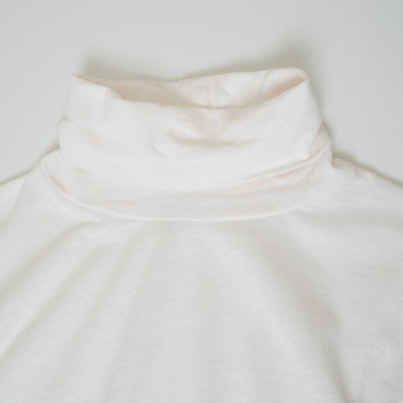 Madewell Whisper Cotton Turtleneck Long Sleeve White Tee - Picture 6 of 6